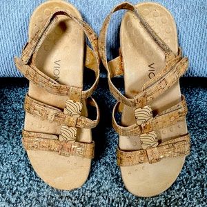 Vionic Amber Tan Quark Open Toe Sling Back Sandals